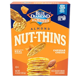 GALLETAS NUT THINS QUESO CHEDDAR BLUE DIAMOND 4.25 OZ
