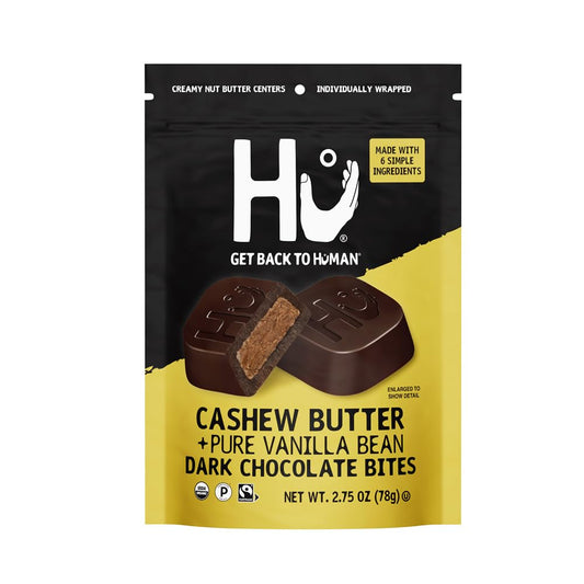 HU KITCHEN BOCADITOS DE CHOCOLATE NEGRO CON MANTEQUILLA DE ANACARDO Y VAINILLA