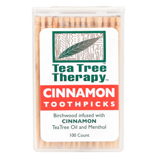 TEA TREE THERAPY CINNAMON TOOTHPICKS - 100 PALILLOS