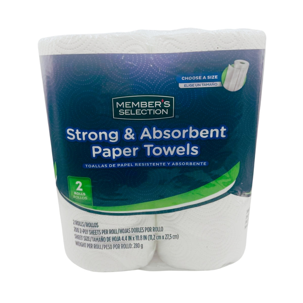 PAPEL TOALLA RESISTENTE Y ABSORBENTE SELECTION 2 ROLLOS