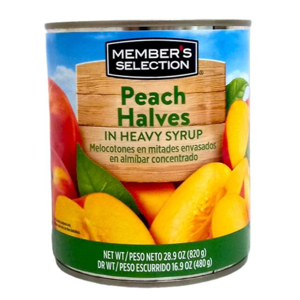 MELOCOTONES EN MITADES EN ALMIBAR MEMBERS SELECTION 480 GR