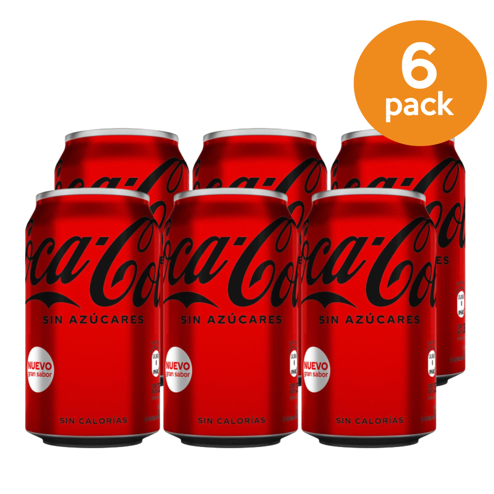 SODA COCA COLA ZERO LATA 355 ML 6 PACK