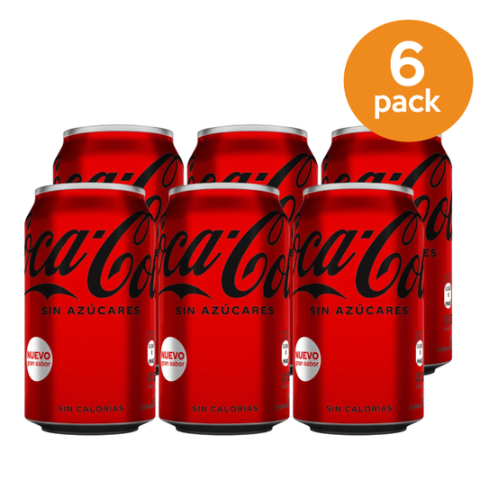 SODA COCA COLA ZERO LATA 355 ML 6 PACK