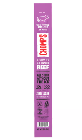 CHOMPS TACO BEEF MEAT STICK 1.15 OZ