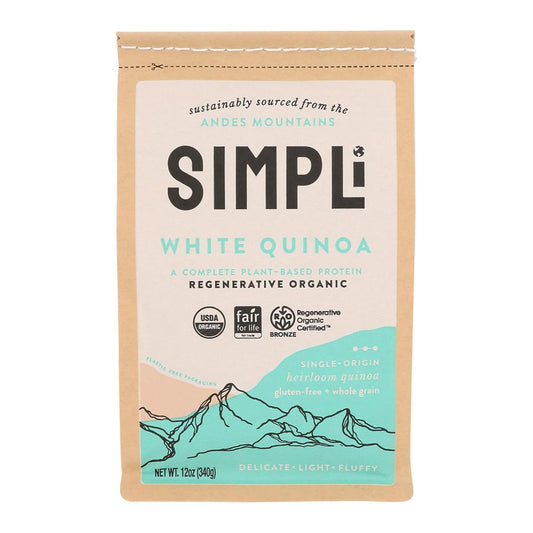 SIMPLI QUINOA BLANCA REGENERATIVE ORGANIC 12 OZ