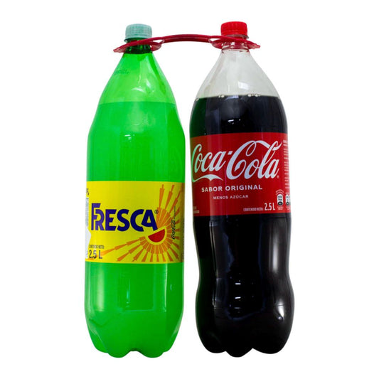 SODA DUO PACK COCA COLA + FRESCA 2.5 LT