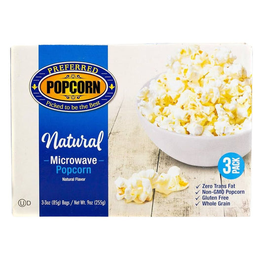 POPCORN NATURAL PREFERRED POPCORN  3 PACK