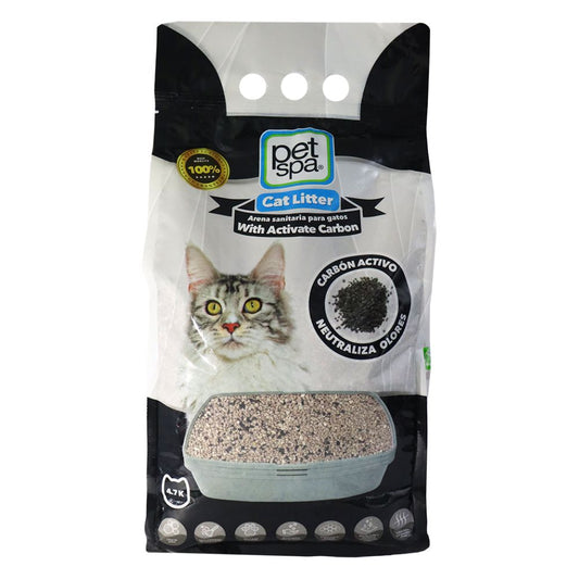 ARENA PARA GATO CARBÓN ACTIVO CAT LITTER 4.7 KG