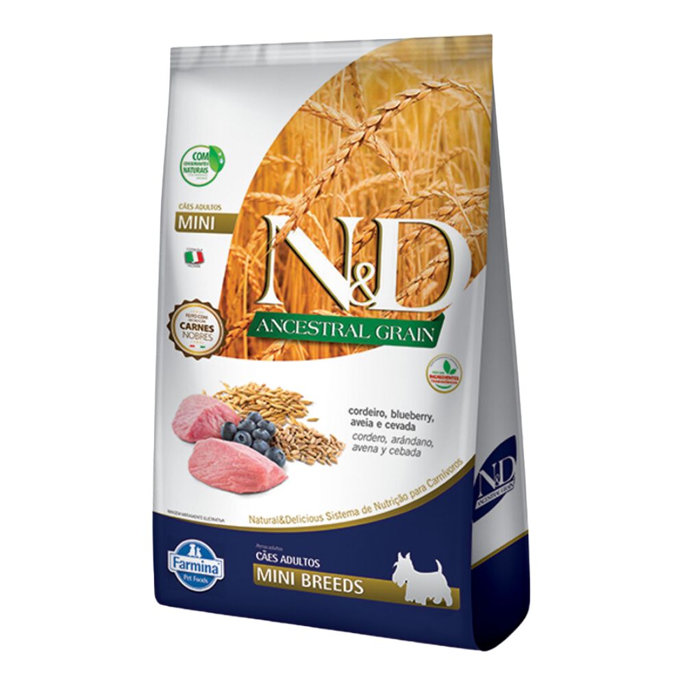 COMIDA PARA PERRO ADULTOS MINI SABOR CORDERO N&D 2.5 KG