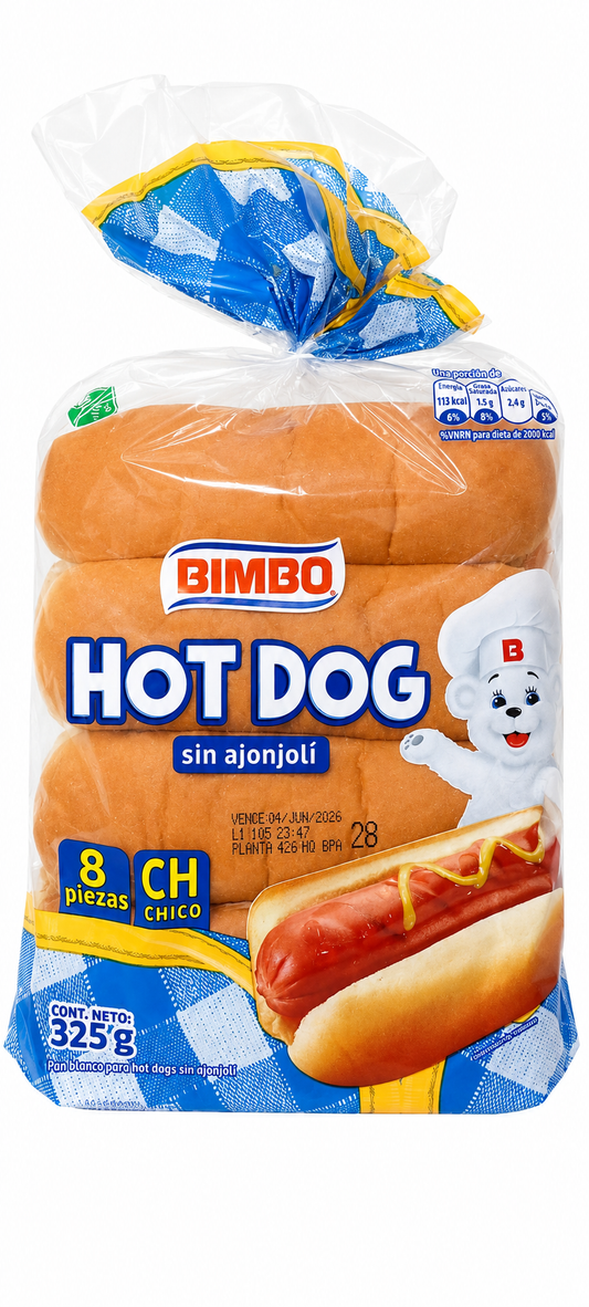 PAN BIMBO DE HOT DOGS 325 G