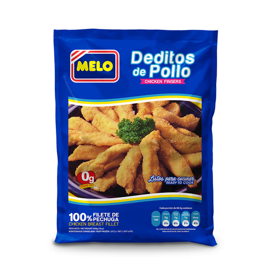 DEDITOS DE POLLO MELO LISTO PARA COCINAR 16 OZ