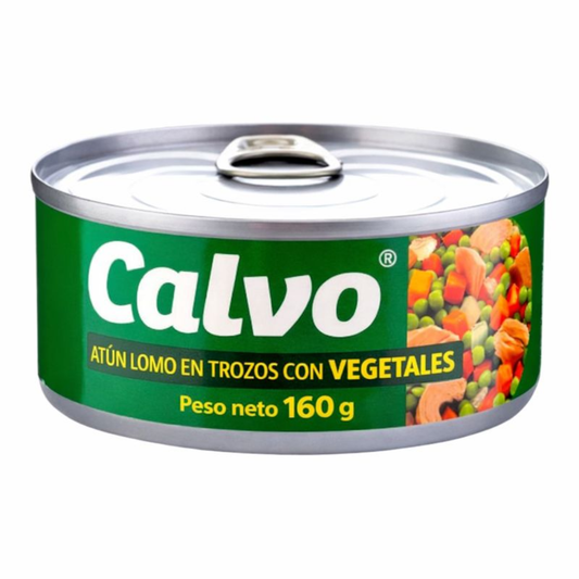 CALVO ATUN LOMO EN TROCITOS CON VEGETALES 160 GRS