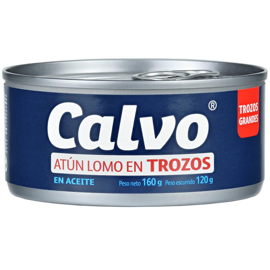 CALVO ATÚN LOMO EN ACEITE TROZOS 160 GR