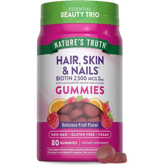 NATURES TRUTH HAIR SKIN AND NAILS 80 GUMMIES