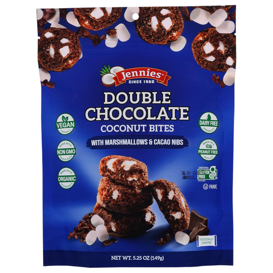 BOCADITOS DE COCO Y DOBLE CHOCOLATE JENNIES 5.25 OZ