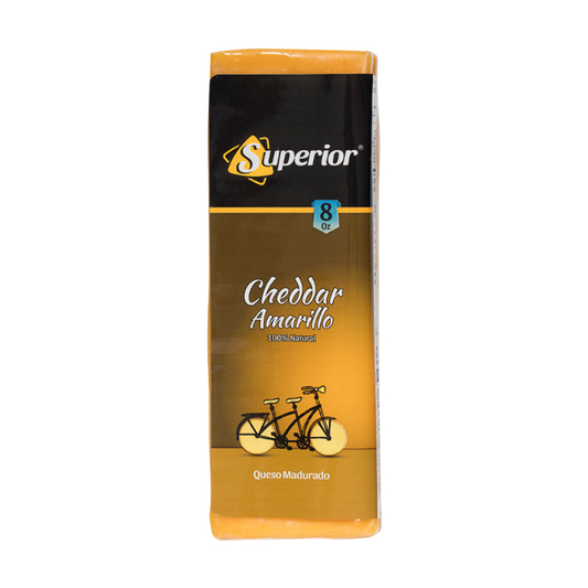QUESO CHEDDAR AMARILLO SUPERIOR 8 OZ