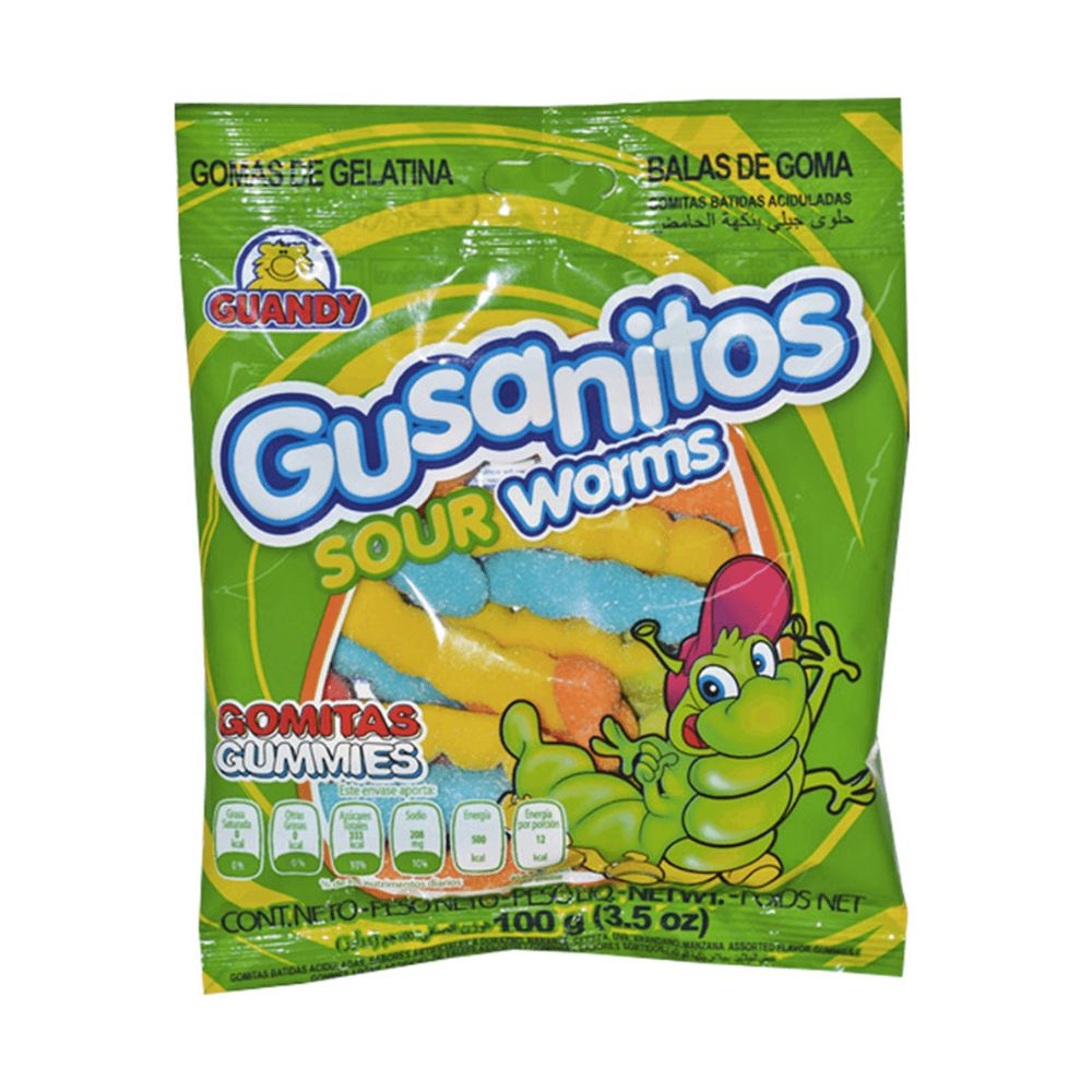 GUANDY GOMITAS GUSANITOS  100G HANGERS