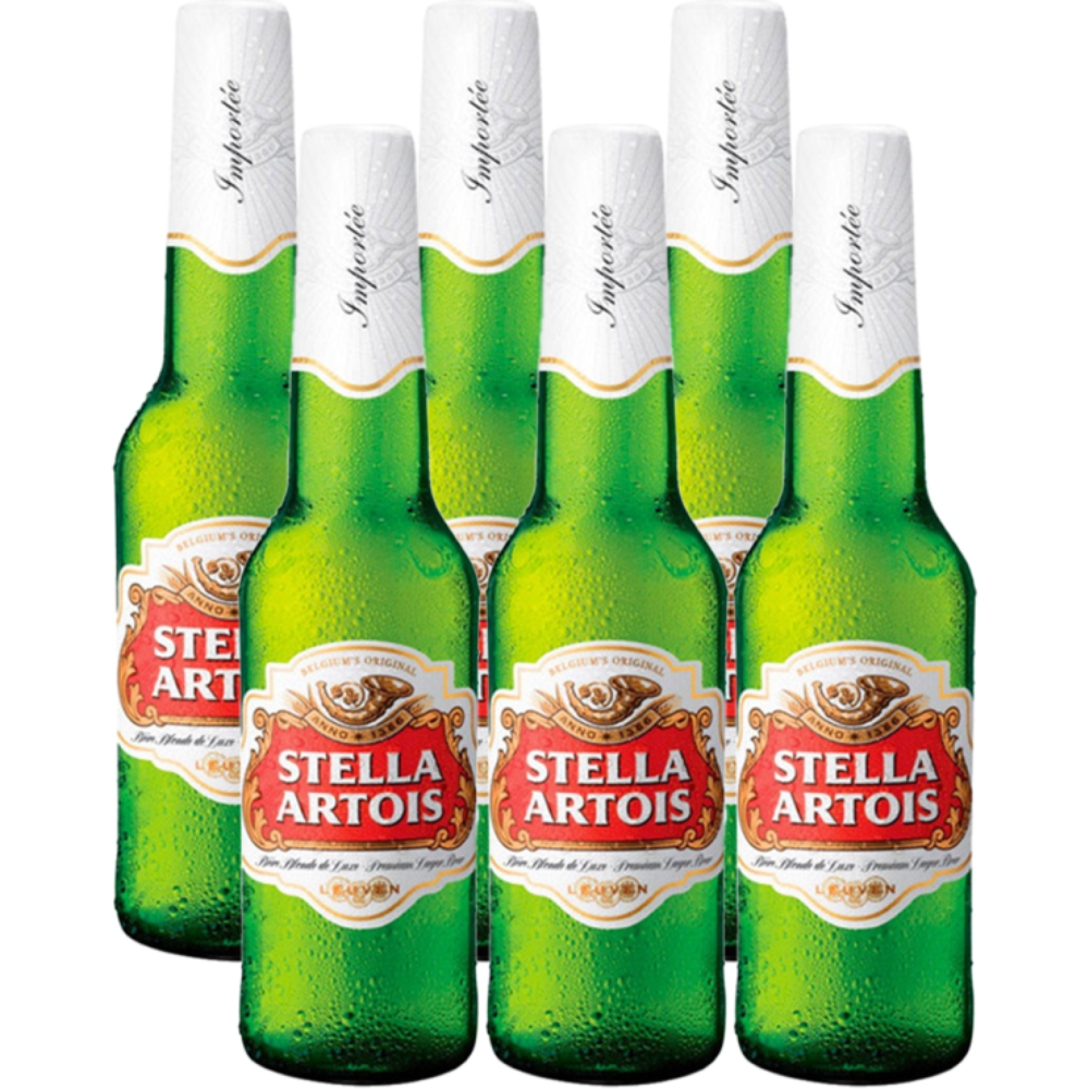 CERVEZA STELLA ARTOIS BOTELLA  6 PACK