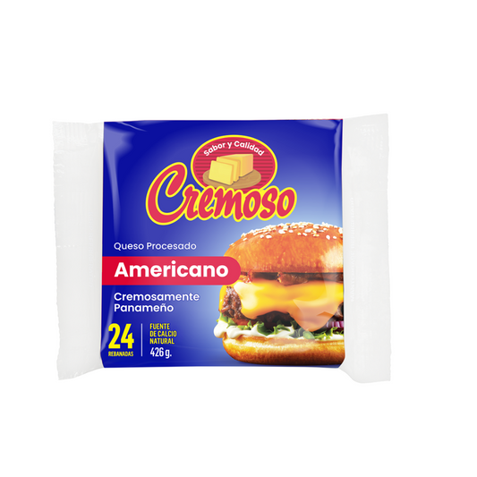 QUESO AMARILLO CREMOSO 24 REBANADAS
