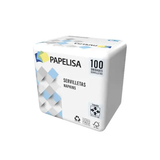 PAPELISA SERVILLETA BLANCA 100U