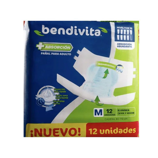 BENDIVITA PAÑAL DE ADULTO LARGE  12UNDS