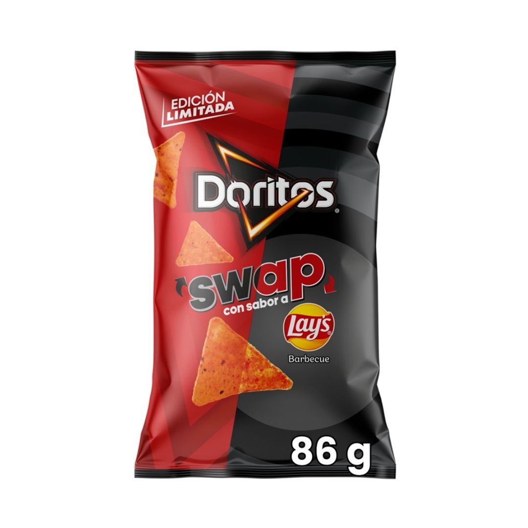 DORITOS SWAP CON SABOR LAYS BARBECUE  86 GRS