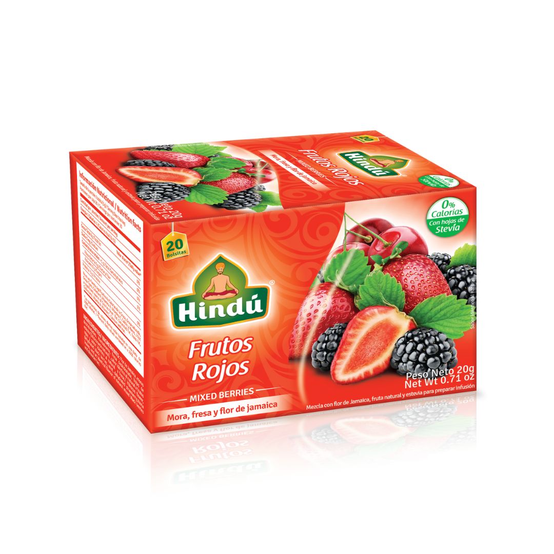 HINDU TE INFUSION FRUTOS ROJOS 20 SOBRES