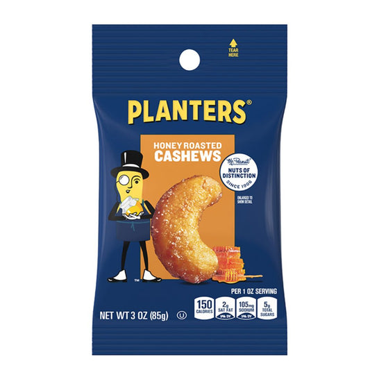 PLANTERS HONEY ROASTED CASHEWS 3 OZ