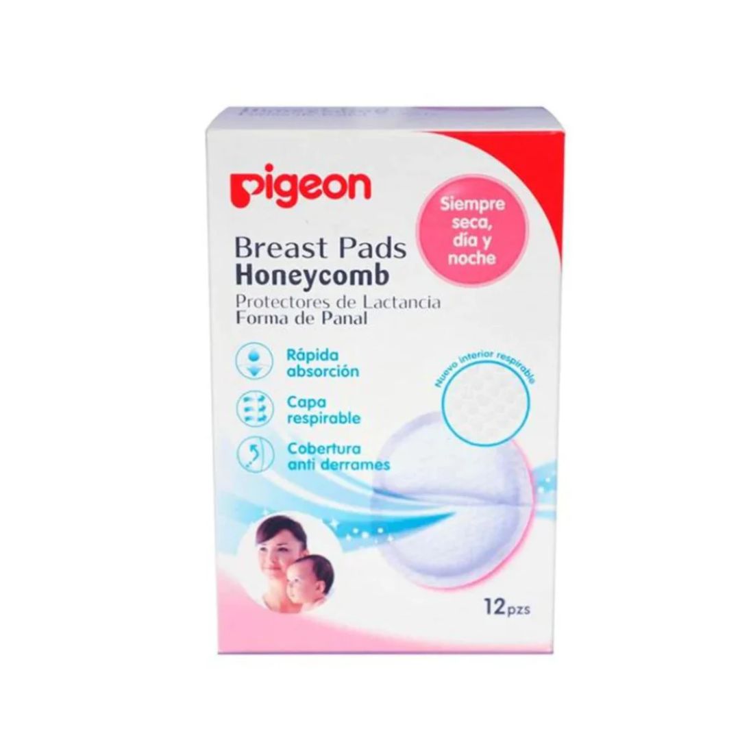 PROTECTORES DE LACTANCIA PIGEON HONEY COMB 12 PZA
