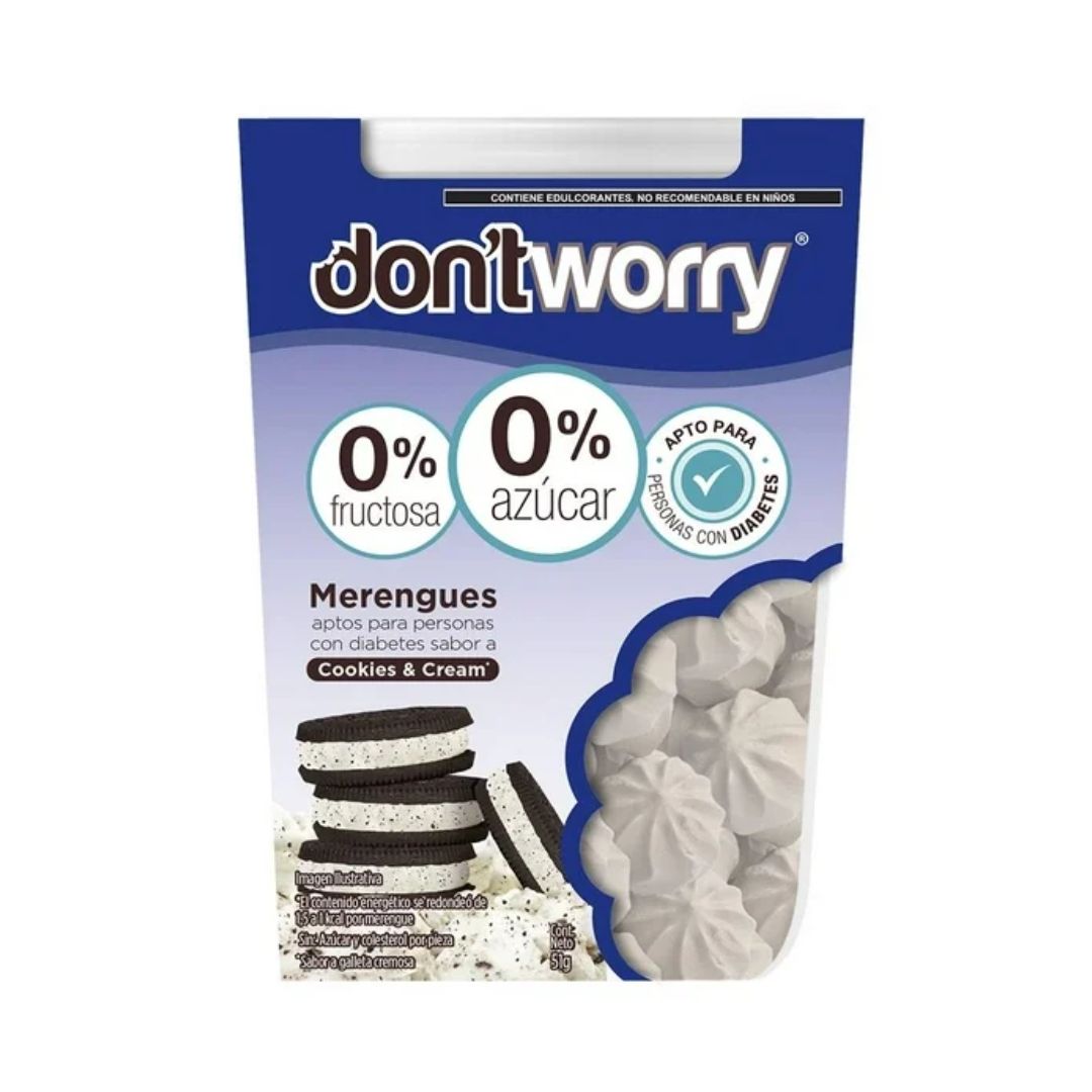 MERENGUES COOKIES & CREAM DONT WORRY 51 GRS