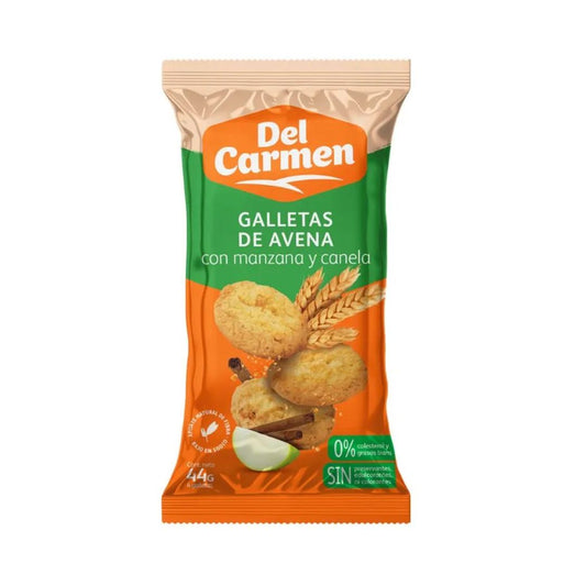 GALLETA DE AVENA CON MAZANA Y CANELA DEL CARMEN 44 GRS