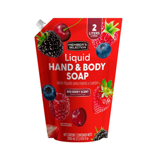 JABON LIQUIDO PARA MANOS Y CUERPO FRUTOS ROJOS MEMBERS SELECTION 2000  ML