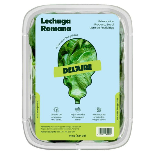 DEL AIRE LECHUGA HIDROPONICA ROMANA 140 GRAMOS