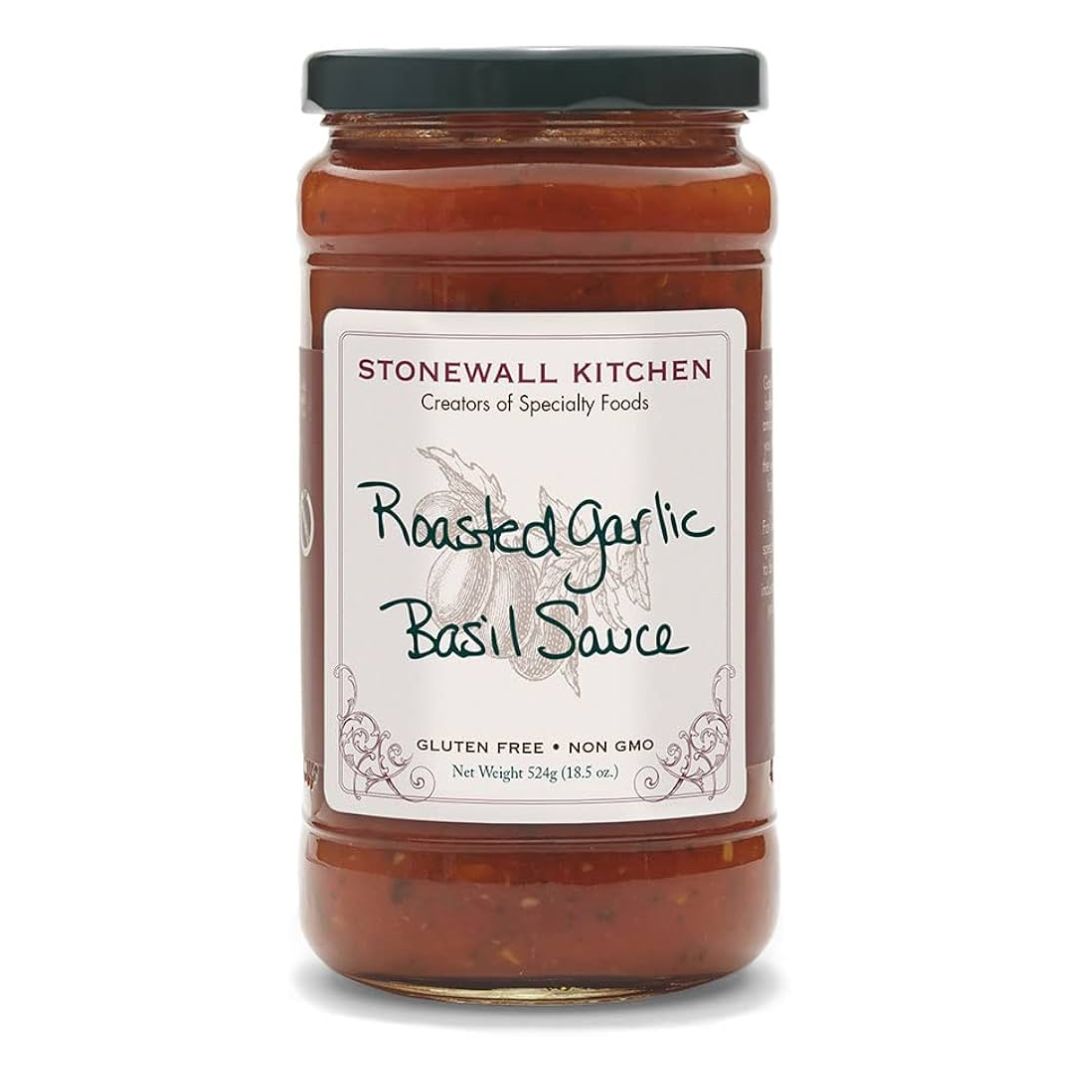 STONEWALL KITCHEN ROASTED GARLIC BASIL SAUCE 18.5 OZ