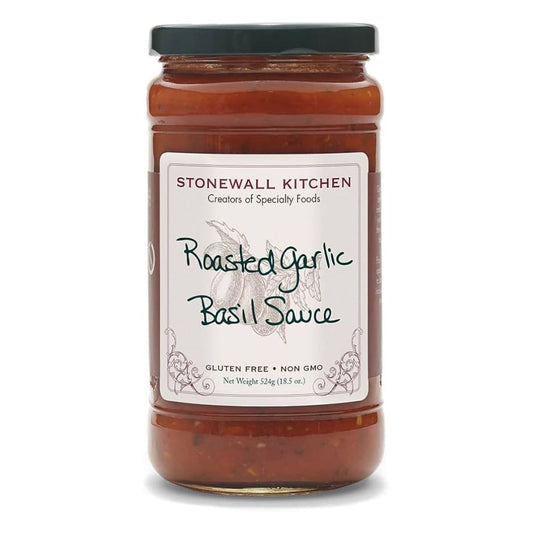 STONEWALL KITCHEN ROASTED GARLIC BASIL SAUCE 18.5 OZ