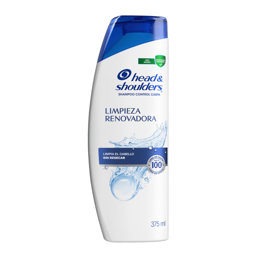 SHAMPOO HEAD AND SHOULDERS PARA CASPA LIMPIEZA RENOVADORA 375ML