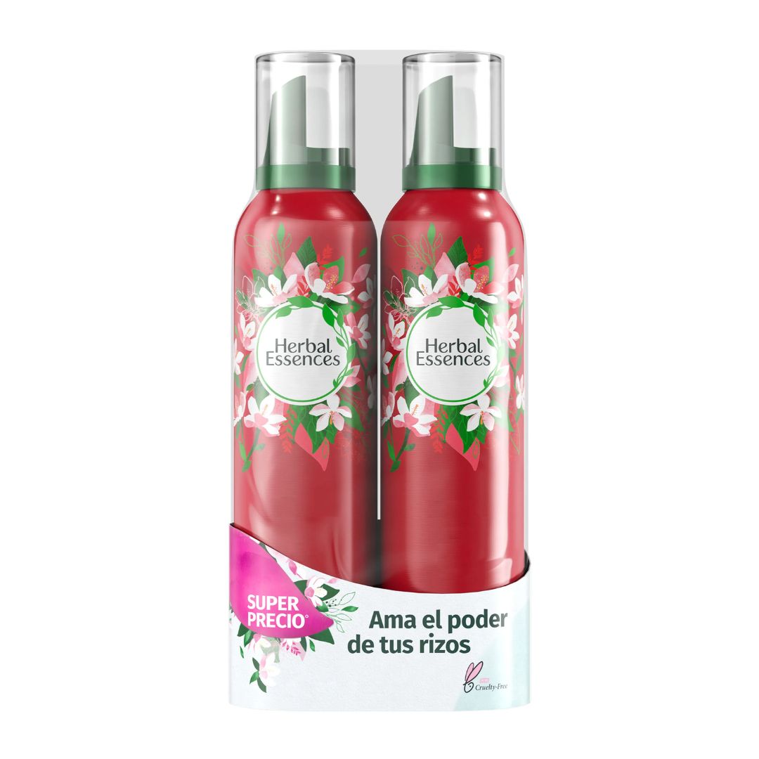 ESPUMA MOLDEADORA CABELLO RIZO 2 PACK HERBAL ESSENCES
