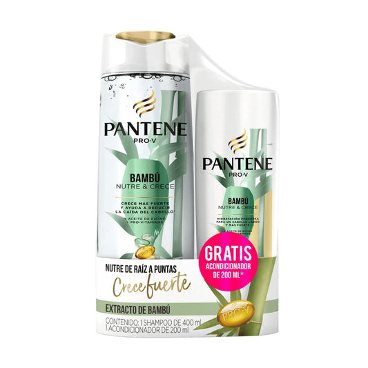 PACK SHAMPOO PANTENE 400 ML + ACONDICIONADOR 200 ML EXTRACTO BAMBÚ