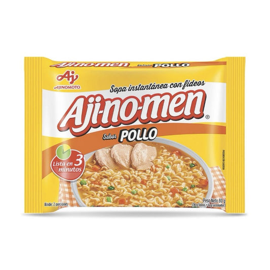 SOPA INSTANTANEA CON FIDEOS SABOR A POLLO AJINOMEN 80 GR
