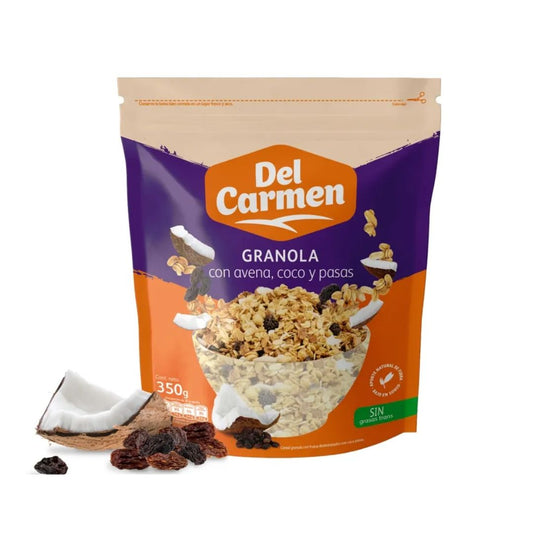 GRANOLA CON  COCO Y PASAS DEL CARMEN 350G