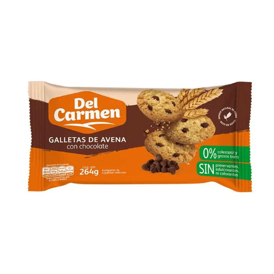 GALLETA DE AVENA CON CHOCOLATE DEL CARMEN 264G
