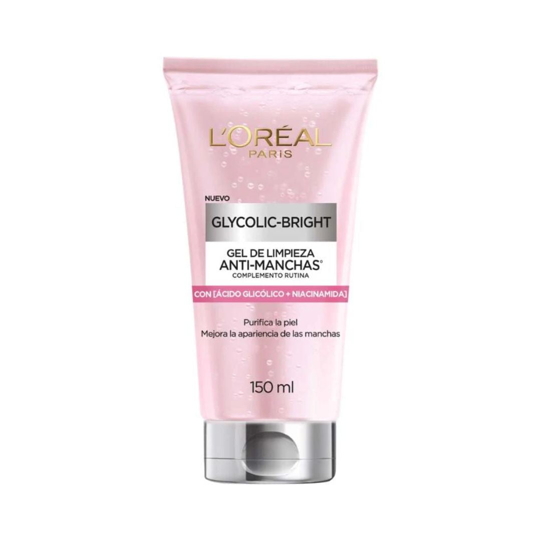 GEL LIMPIADOR FACIAL LOREAL PARIS ANTIMANCHAS ACIDO GLICOLICO Y NIACINAMIDA 150 ML