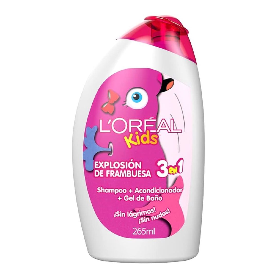 SHAMPOO 3EN1 LOREAL KIDS EXPLOSIÓN FRAMBUESA 265ML
