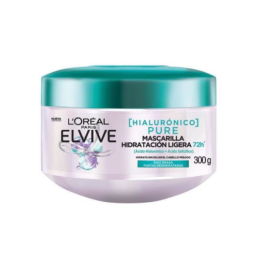 MASCARILLA HIDRATACION LIGERA LOREAL ELVIVE HIALURONICO PURE 300 G