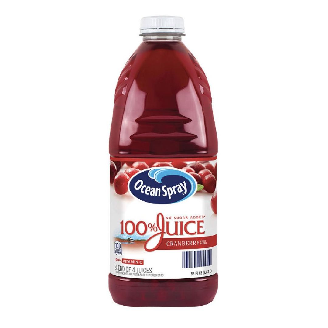 JUGO OCEAN SPRAY 100% JUGO  CRANBERRY 96 OZ