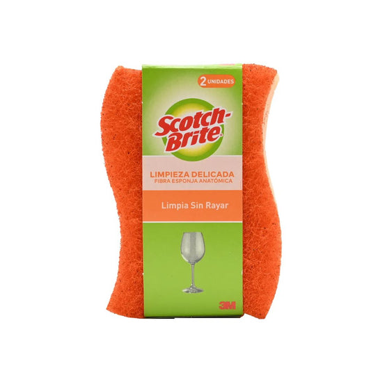 ESPONJA SCOTCH BRITE LIMPIEZA DELICADA 2 UND