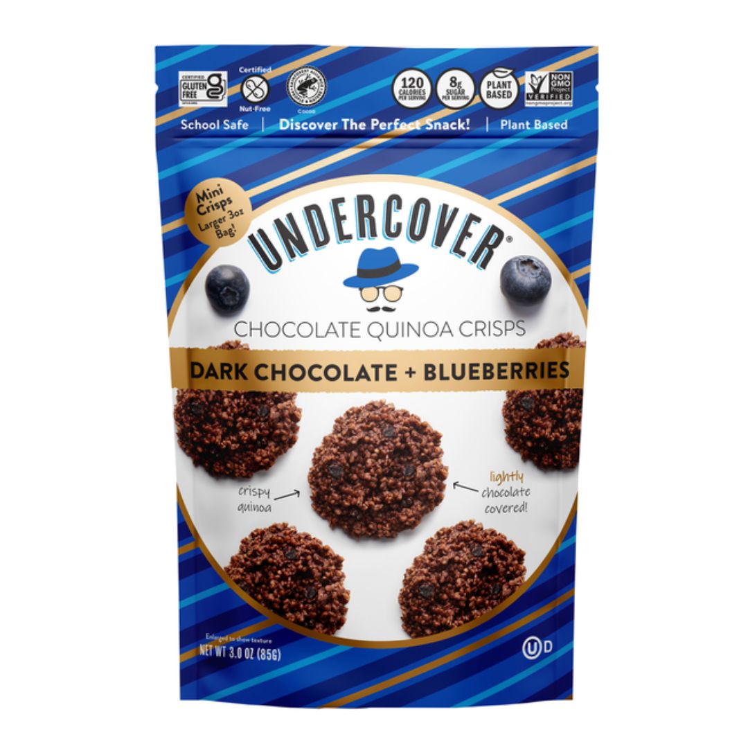 UNDERCOVER CHOCOLATE MINI QUINOA CRISP DARK CHOCOLATE BLUEBERRY