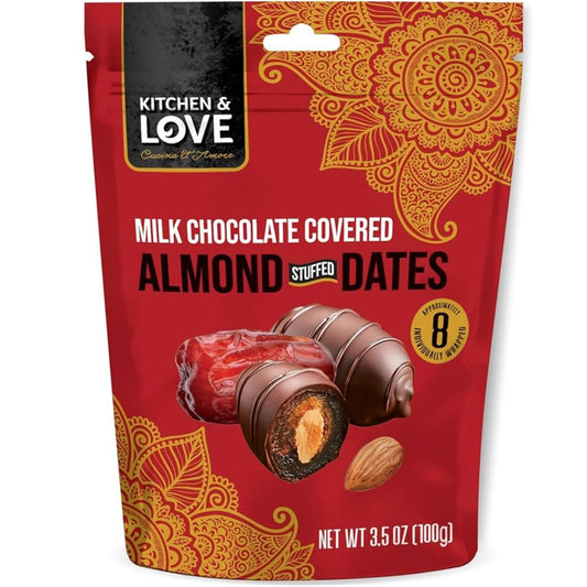 DATILES RELLENOS ALMENDRA CHOCOLATE CON LECHE KITCHEN & LOVE