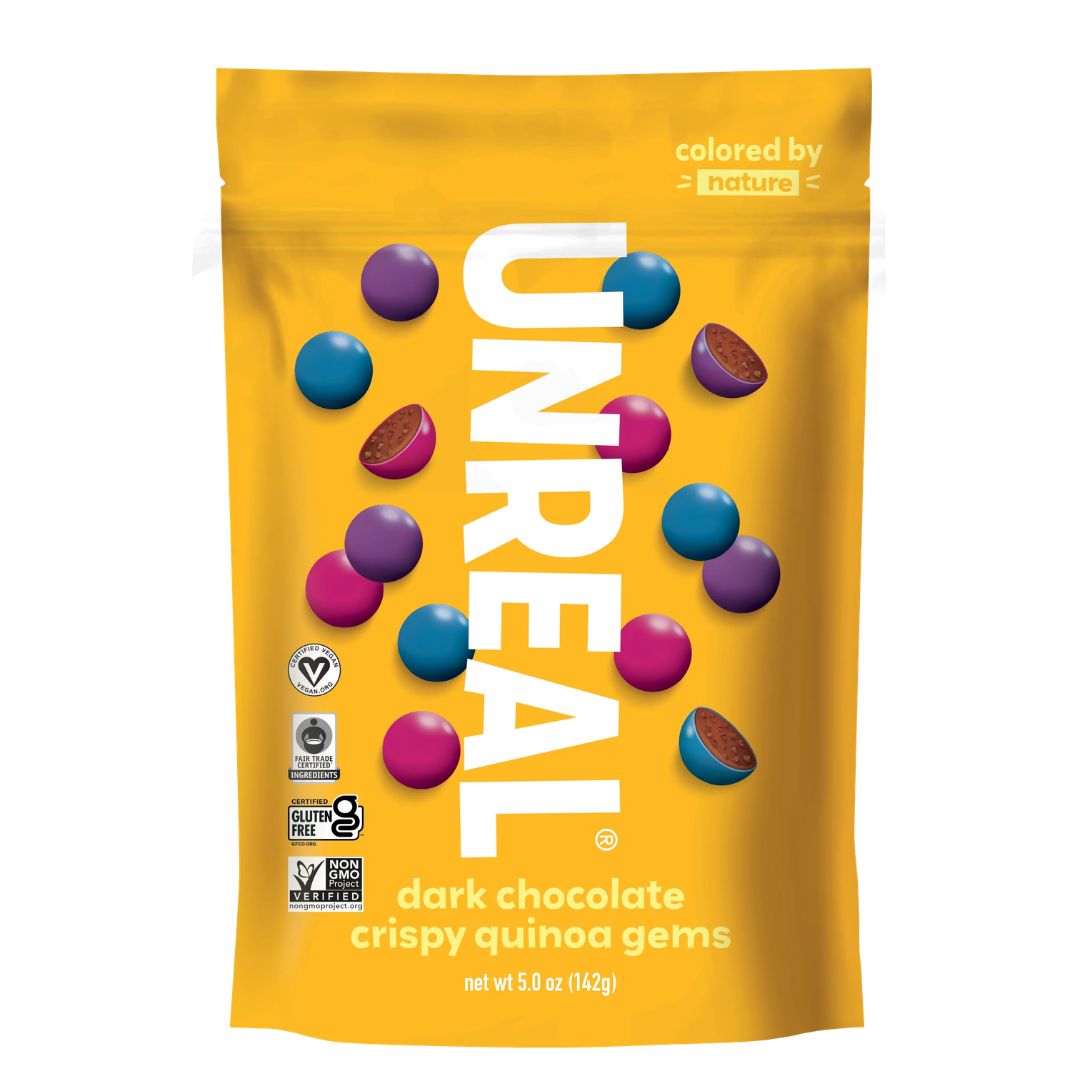 UNREAL DARK CHOCOLATE CRISPY QUINOA GEMS