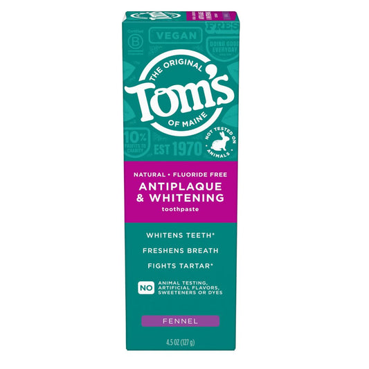 TOM'S OF MAINE ANTIPLAQUE AND WHITENING TOOTHPASTE